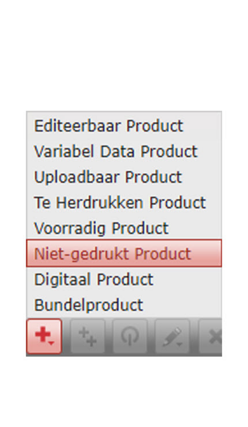 Niet-gedrukt Product
